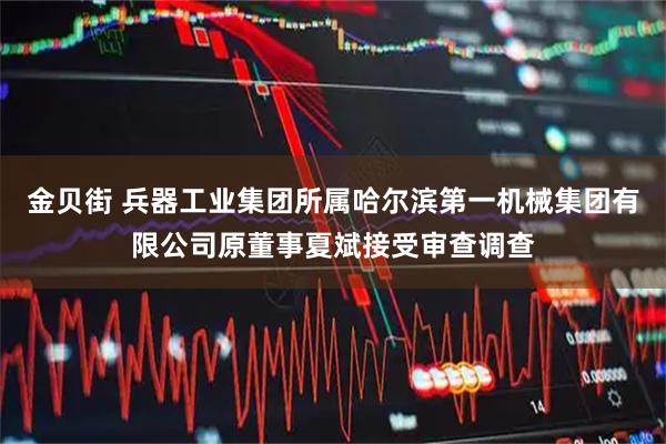 金贝街 兵器工业集团所属哈尔滨第一机械集团有限公司原董事夏斌接受审查调查